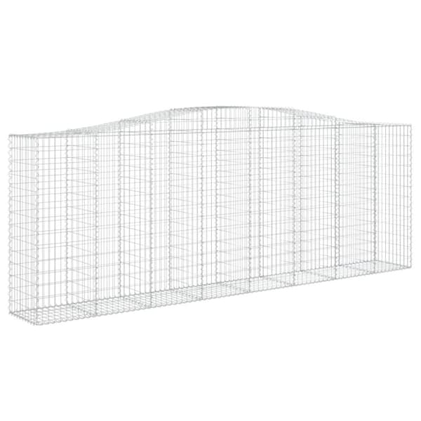 vidaXL Gabionkurver buede 6 stk 400x50x140/160 cm galvanisert jern
