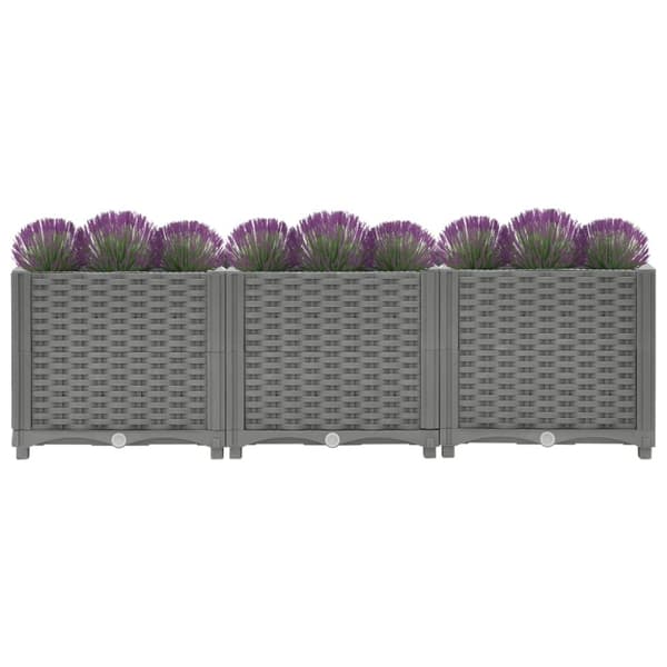 vidaXL Høybed 120x40x38 cm polypropylen