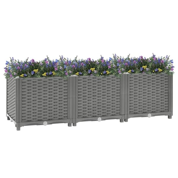 vidaXL Høybed 120x40x38 cm polypropylen