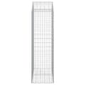 Miniatyrbillede 4 af 5: vidaXL buet gabionkurv 100x50x160/180 cm galvaniseret jern