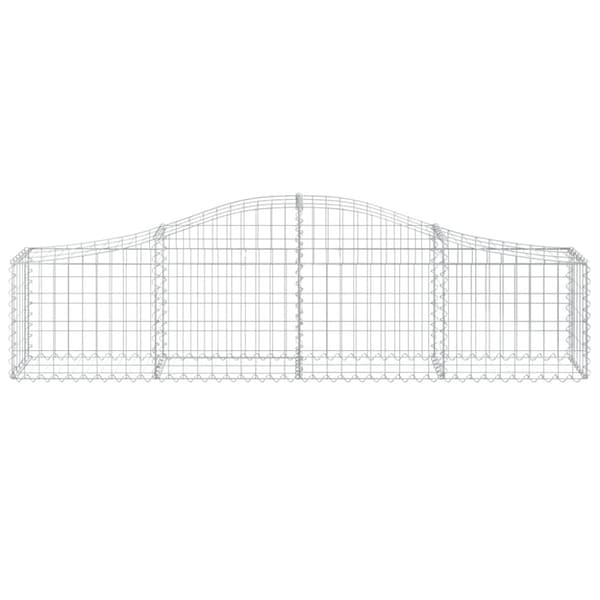 vidaXL buede gabionkurve 5 stk. 200x30x40/60 cm galvaniseret jern
