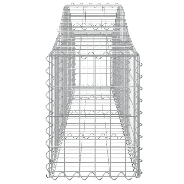 vidaXL buede gabionkurve 5 stk. 200x30x40/60 cm galvaniseret jern
