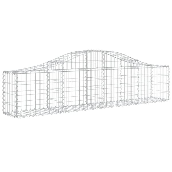 vidaXL buede gabionkurve 8 stk. 200x30x40/60 cm galvaniseret jern