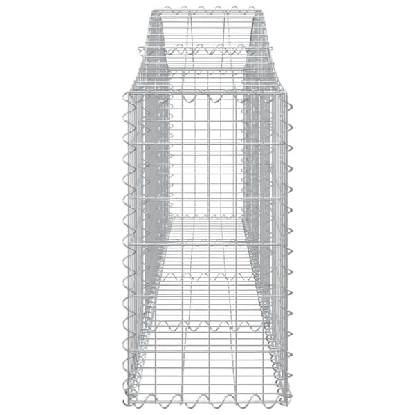 vidaXL buede gabionkurve 3 stk. 200x30x60/80 cm galvaniseret jern