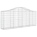 Miniatyrbillede 3 af 6: vidaXL buede gabionkurve 2 stk. 200x30x80/100 cm galvaniseret jern