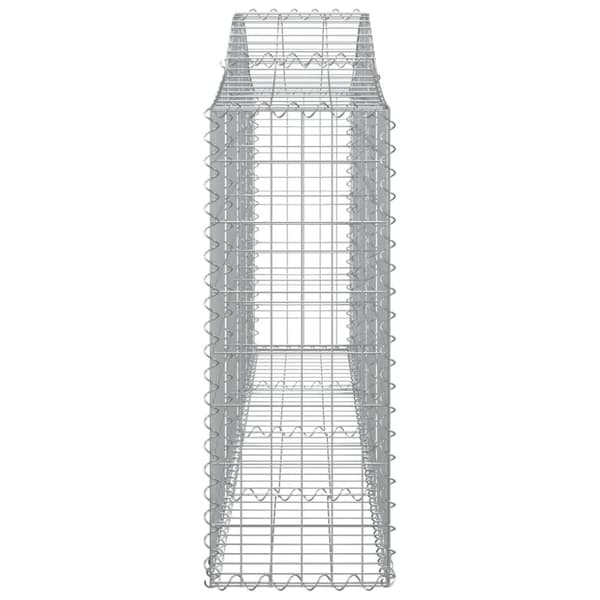 vidaXL buede gabionkurve 2 stk. 200x30x80/100 cm galvaniseret jern