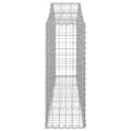 Miniatyrbillede 5 af 6: vidaXL buede gabionkurve 2 stk. 200x30x80/100 cm galvaniseret jern
