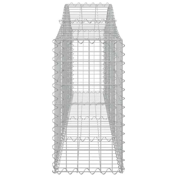 vidaXL Kaarevat kivikorit 8 kpl 200x30x60/80 cm galvanoitu rauta