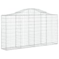 Miniatyrbillede 3 af 6: vidaXL buede gabionkurve 10 stk. 200x30x100/120 cm galvaniseret jern