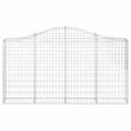 Miniatyrbillede 4 af 6: vidaXL buede gabionkurve 10 stk. 200x30x100/120 cm galvaniseret jern