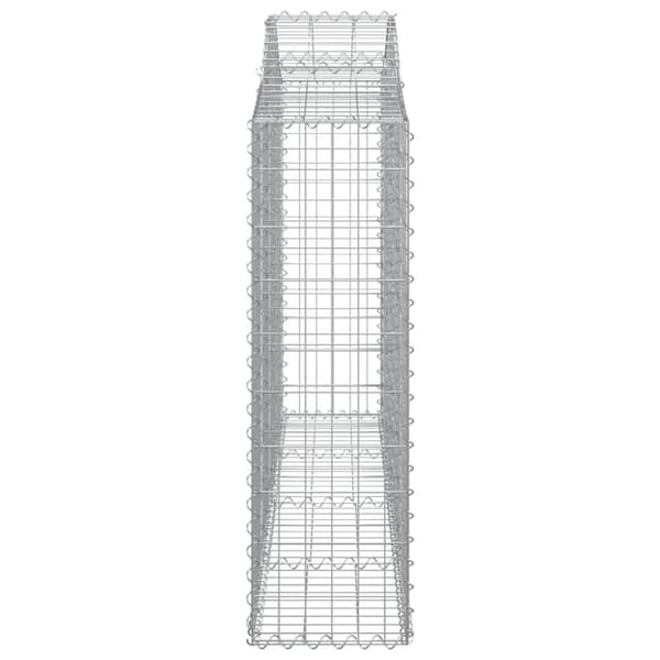 vidaXL buede gabionkurve 10 stk. 200x30x100/120 cm galvaniseret jern