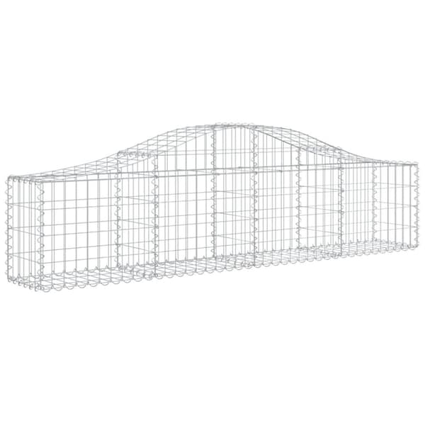 vidaXL buede gabionkurve 11 stk. 200x30x40/60 cm galvaniseret jern