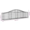 Miniatyrbillede 6 af 6: vidaXL buede gabionkurve 11 stk. 200x30x40/60 cm galvaniseret jern