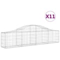 Miniatyrbillede 2 af 6: vidaXL buede gabionkurve 11 stk. 200x30x40/60 cm galvaniseret jern