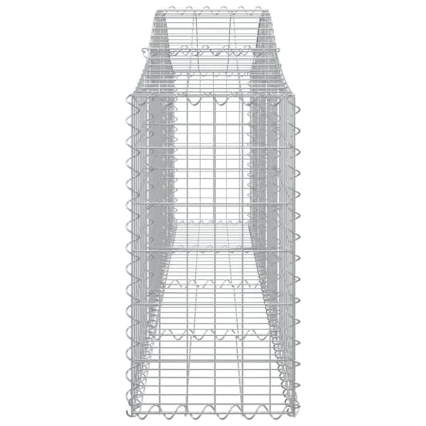 vidaXL buede gabionkurve 15 stk. 200x30x60/80 cm galvaniseret jern