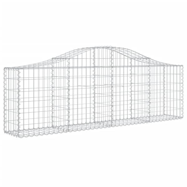 vidaXL buede gabionkurve 6 stk. 200x30x60/80 cm galvaniseret jern
