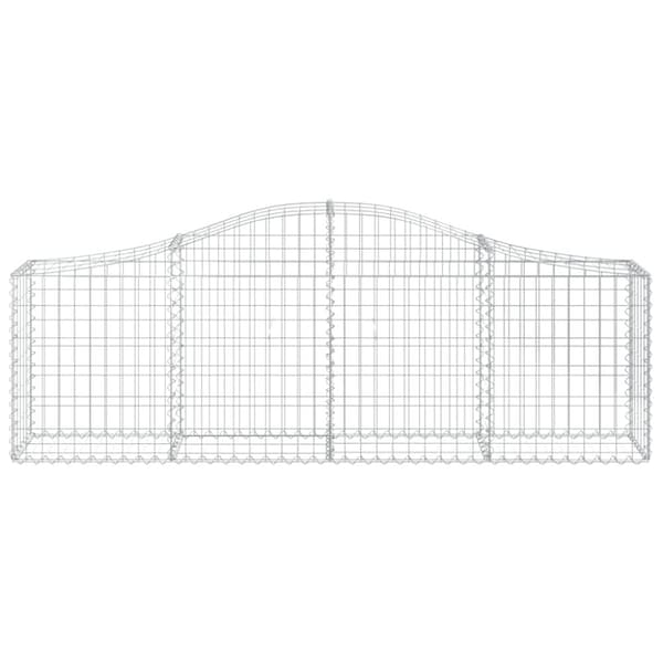 vidaXL buede gabionkurve 6 stk. 200x30x60/80 cm galvaniseret jern