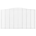 Miniatyrbillede 3 af 5: vidaXL buet gabionkurv 400x30x220/240 cm galvaniseret jern