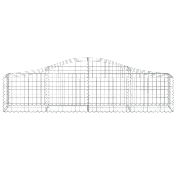 vidaXL buede gabionkurve 2 stk. 200x30x40/60 cm galvaniseret jern