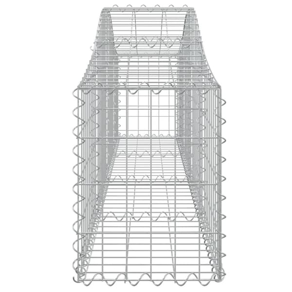 vidaXL buede gabionkurve 2 stk. 200x30x40/60 cm galvaniseret jern