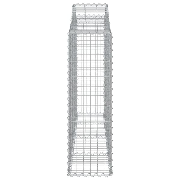 vidaXL buede gabionkurve 30 stk. 200x30x100/120 cm galvaniseret jern