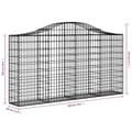 Miniatyrbillede 6 af 6: vidaXL buede gabionkurve 30 stk. 200x30x100/120 cm galvaniseret jern