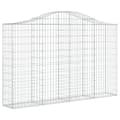Pikkukuva 3 / 6: vidaXL Kaarevat kivikorit 3 kpl 200x30x120/140 cm galvanoitu rauta