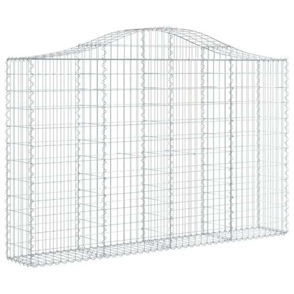 vidaXL Kaarevat kivikorit 3 kpl 200x30x120/140 cm galvanoitu rauta
