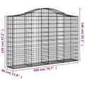 Miniatyrbillede 6 af 6: vidaXL buede gabionkurve 8 stk. 200x30x120/140 cm galvaniseret jern