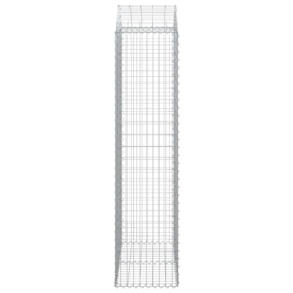 vidaXL Kaareva kivikori 100x50x200/220 cm galvanoitu rauta