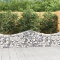 Miniatyrbillede 1 af 6: vidaXL buede gabionkurve 14 stk. 200x30x60/80 cm galvaniseret jern