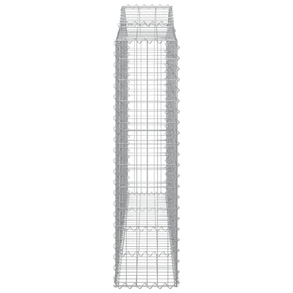 vidaXL Kaarevat kivikorit 7 kpl 200x30x120/140 cm galvanoitu rauta