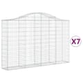 Pikkukuva 2 / 6: vidaXL Kaarevat kivikorit 7 kpl 200x30x120/140 cm galvanoitu rauta