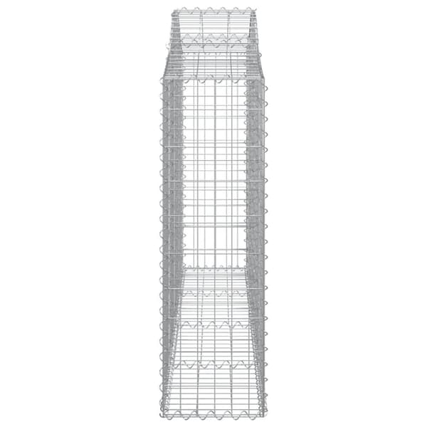 vidaXL buede gabionkurve 25 stk. 200x30x100/120 cm galvaniseret jern