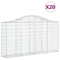Pikkukuva 2 / 6: vidaXL Kaarevat kivikorit 20 kpl 200x30x100/120 cm galvanoitu rauta