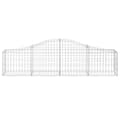 Miniatyrbilde 4 av 6: vidaXL Gabionkurver buede 10 stk 200x30x40/60 cm galvanisert jern