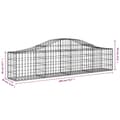 Miniatyrbilde 6 av 6: vidaXL Gabionkurver buede 10 stk 200x30x40/60 cm galvanisert jern