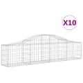 Miniatyrbilde 2 av 6: vidaXL Gabionkurver buede 10 stk 200x30x40/60 cm galvanisert jern