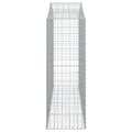 Miniatyrbilde 5 av 6: vidaXL Gabionkurver buede 3 stk 200x50x140/160 cm galvanisert jern