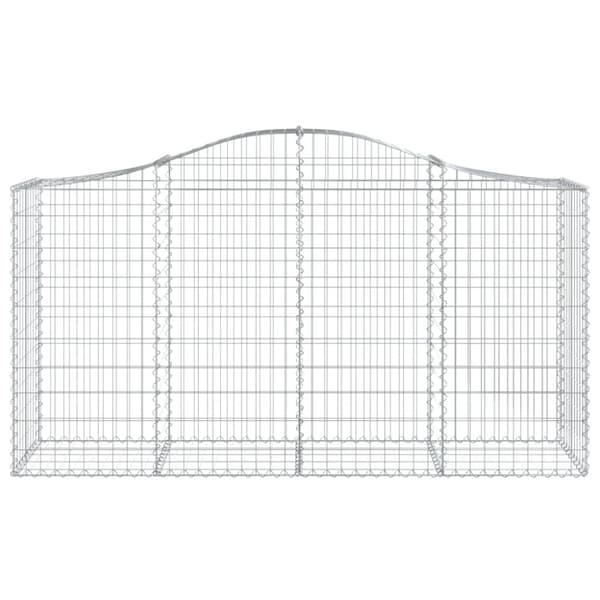 vidaXL Gabionkurv buet 200x50x100/120 cm galvanisert jern