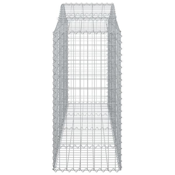 vidaXL Gabionkurv buet 200x50x100/120 cm galvanisert jern
