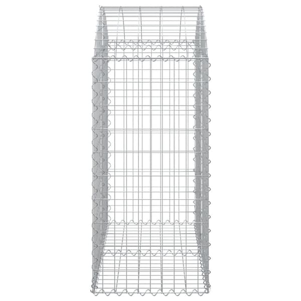 vidaXL Gabionkurv buet 100x50x100/120 cm galvanisert jern