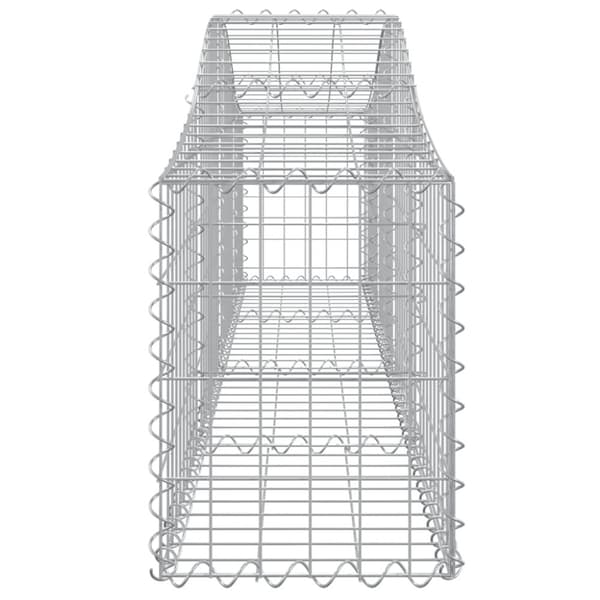 vidaXL Gabionkurver buede 12 stk 200x30x40/60 cm galvanisert jern