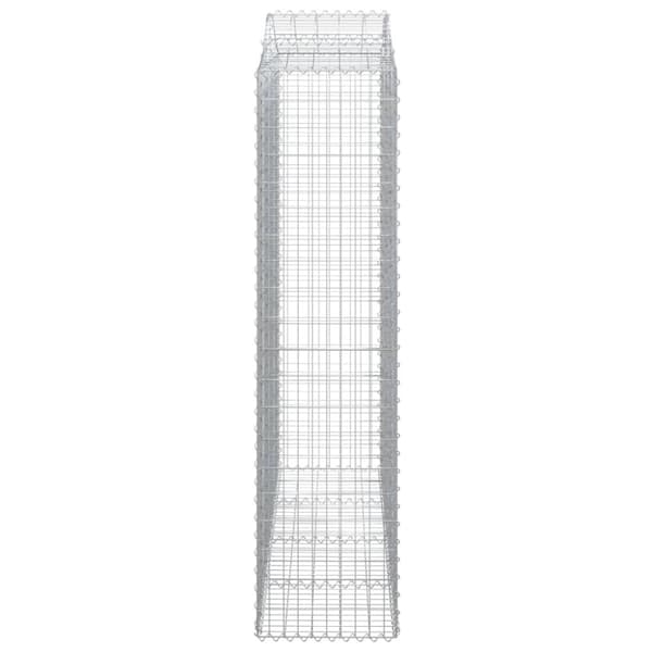vidaXL Gabionkurver buede 5 stk 200x50x200/220 cm galvanisert jern