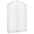 Miniatyrbild 2 av 5: vidaXL Gabion bågformad 100x30x140/160 cm galvaniserat järn
