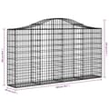 Miniatyrbilde 6 av 6: vidaXL Gabionkurver buede 15 stk 200x30x100/120 cm galvanisert jern