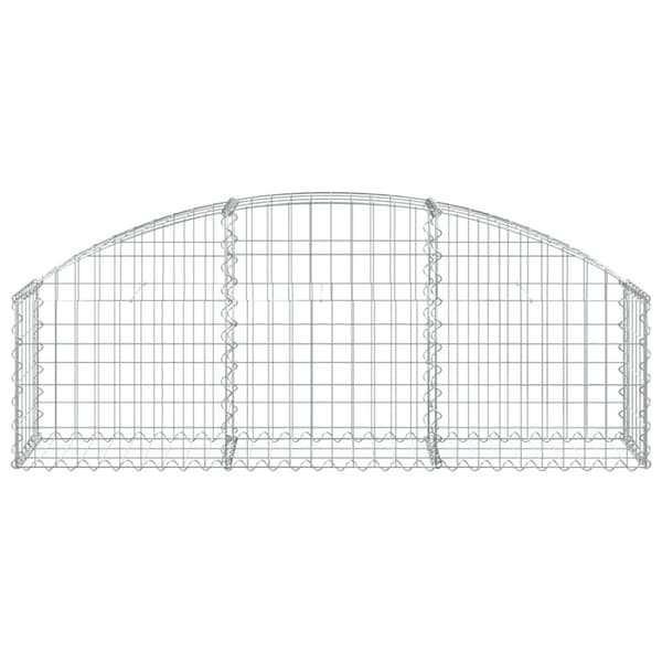 vidaXL Gabionkurv buet 150x30x40/60 cm galvanisert jern