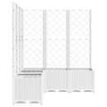 Miniatyrbilde 3 av 9: vidaXL Plantekasse med espalier hvit 120x120x136 cm PP