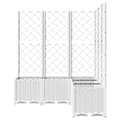 Miniatyrbilde 4 av 9: vidaXL Plantekasse med espalier hvit 120x120x136 cm PP