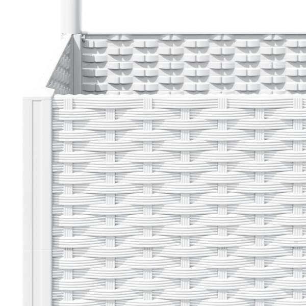 vidaXL Plantekasse med espalier hvit 120x120x136 cm PP